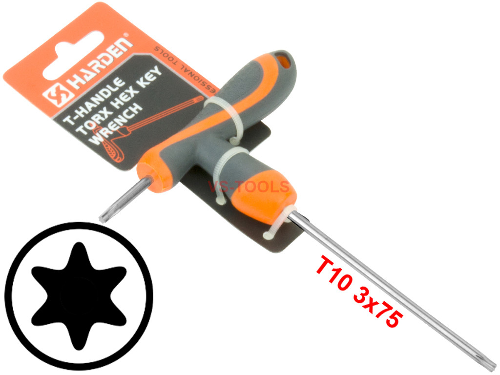T10 THandle Torx Torque 6 Point Star Key CRV TPR Screwdriver